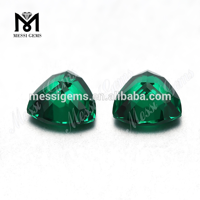 Trillion cut 10 x 10 mm green nano gemstone