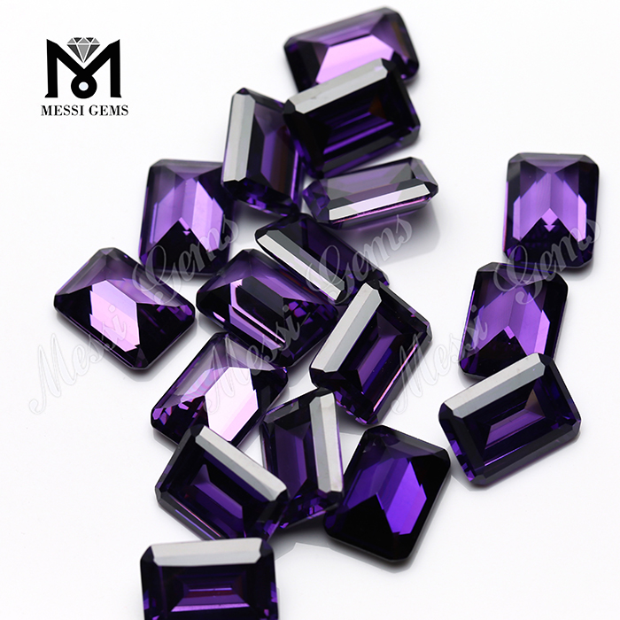 Synthétique Octogone Forme Amethyst Zirconia Gemone en vrac
