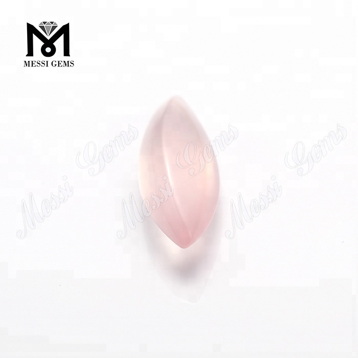 Marquise Cabochon Shape 10*19mm Natural Rose Quartz Gemstones