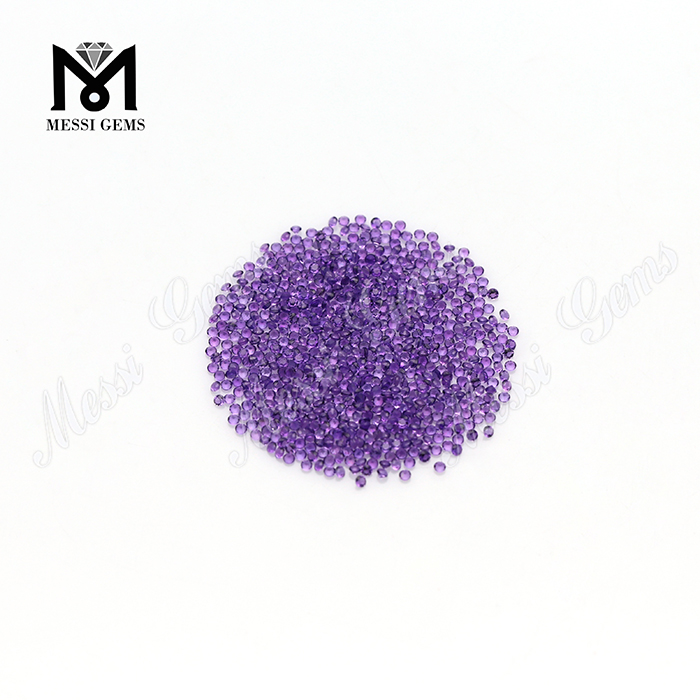 Wholesale stone price 1.5mm round amethyst loose gemstone