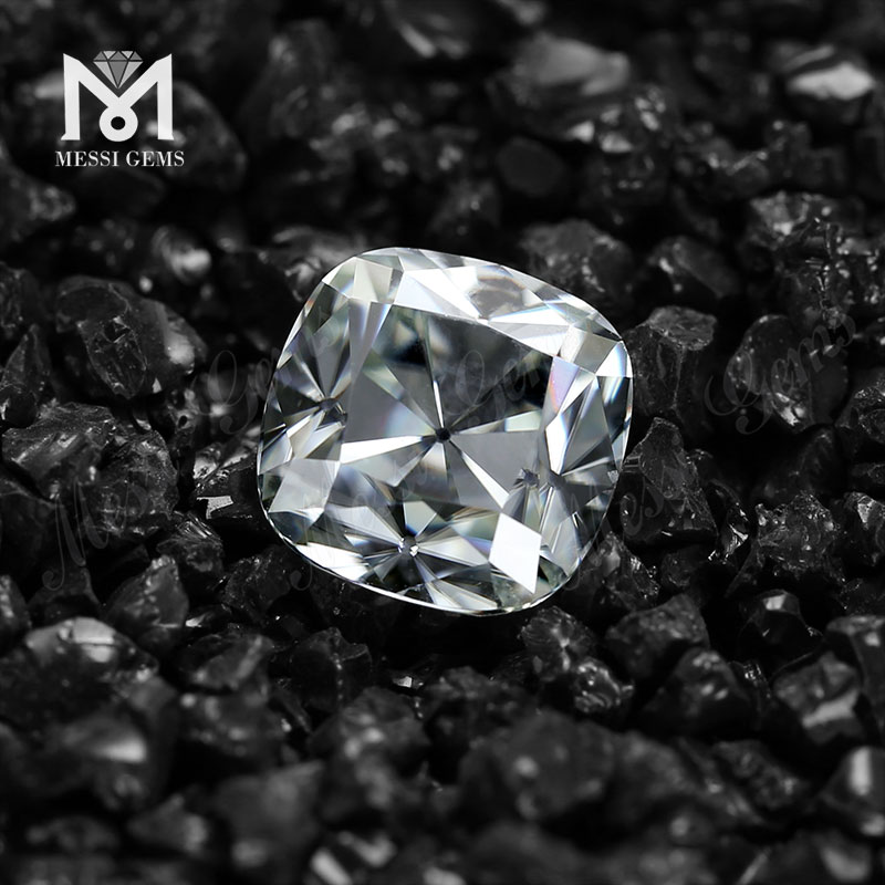 Old Mine Cushion Cut White Solitaire moissanite diamond DEF Color