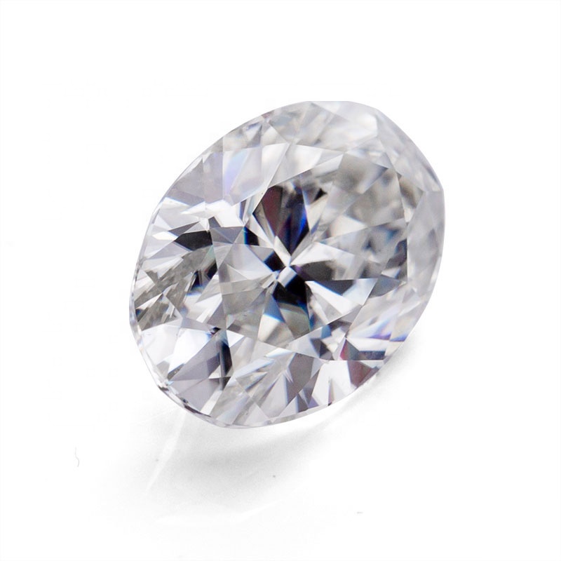 8*10mm 2.5ct White oval cut color play or fire Moissanite for jewelry