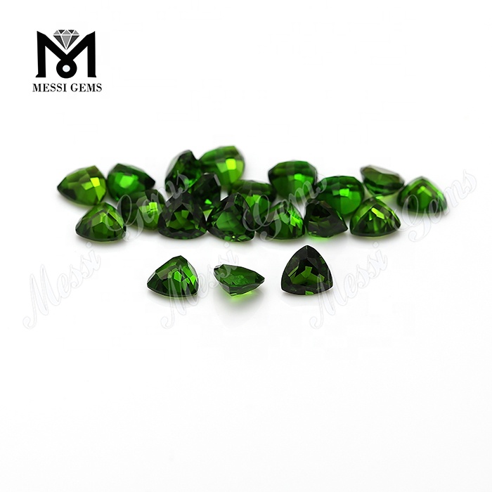 Trillion cut gemstones natural chrome diopside loose stones gems