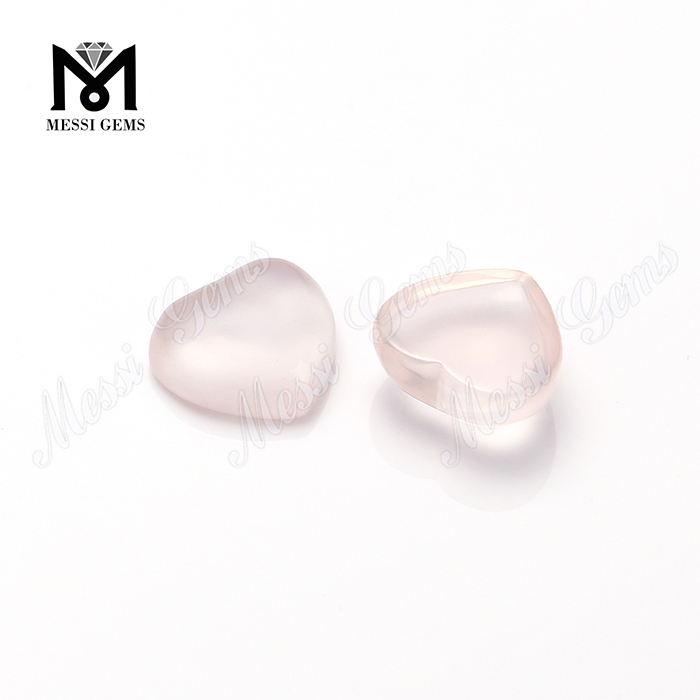 Heart Cabochon Gemstones Natural Loose Rose Quartz Stones