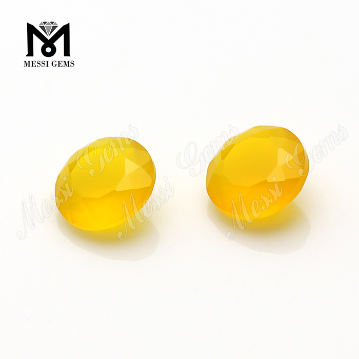 Yellow natural agate loose gemstones