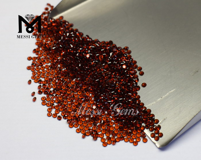 Vente chaude ronde grenat cire coulée nanogems