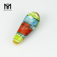 drop shapes with different colors Murano frost bead Millefiorie