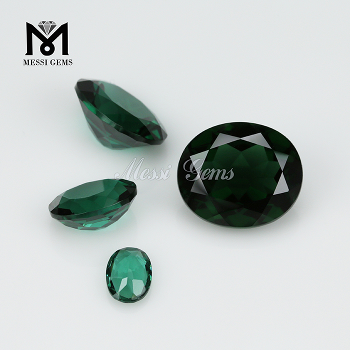 Big Size Gemstones Oval Shape 12 x 14 Glass Nanosital Gemstone