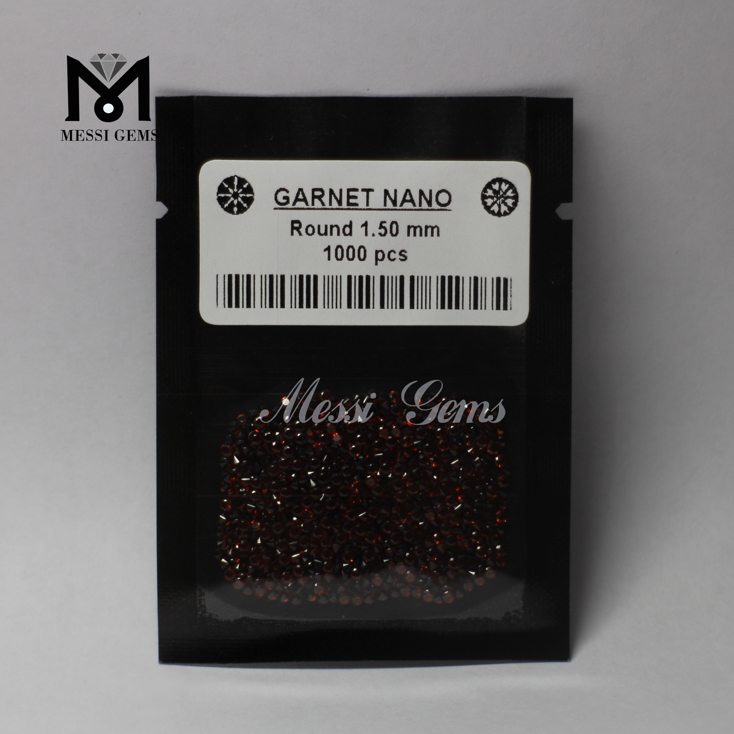 Vente chaude ronde grenat cire coulée nanogems