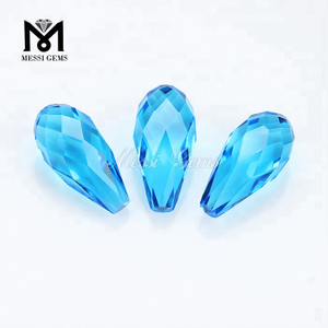 Fancy 7.5 x 15mm Water Drop Blue Loose Glass Stone