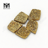 24K Gold Cabochon Natural Druzy Agate Pendant