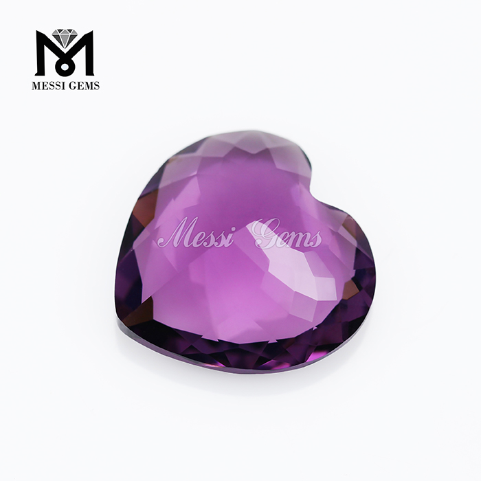 Top Quality Faceted Heart 20 x 20mm Pink Amethyst Glass Stone