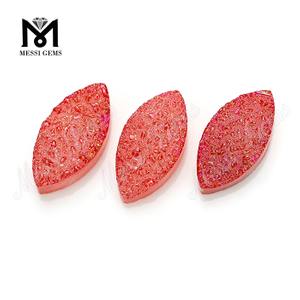 red marquise shapes real druzy diy jewelry drusy stones