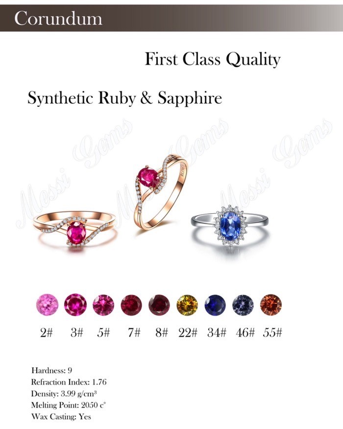 Good Quality Corundum Gemstone Fancy Cut Ruby Price Synthetic Ruby