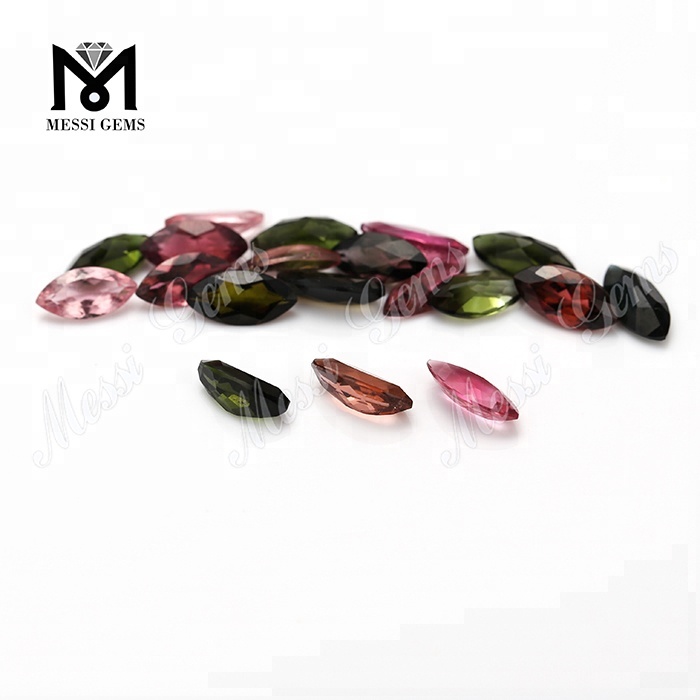 Wholesale Manufacturer Natural Multi Tourmaline 5 x 10 mm Marquise Cut Gemstone
