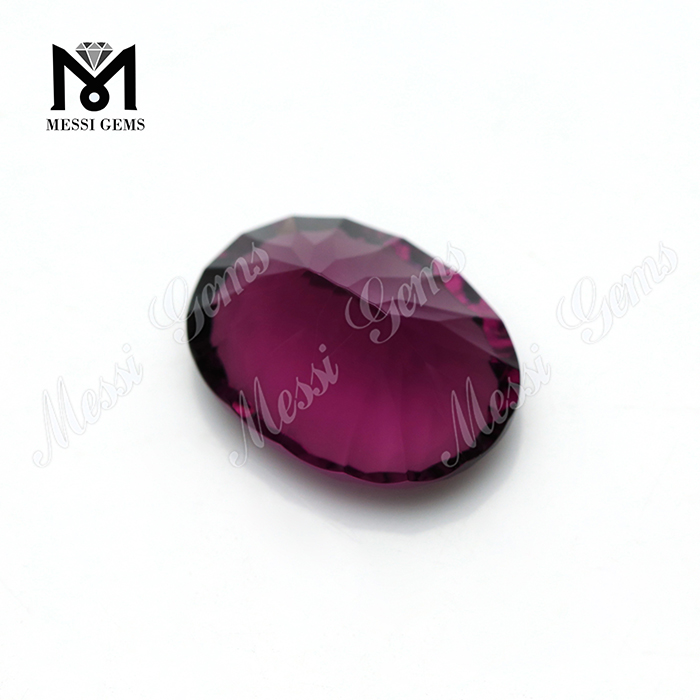 Oval Millenium Cut Amethyst Glass stone for jewelry