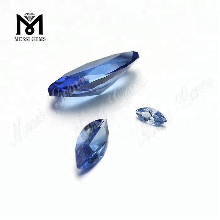 Loose Marquise Shape #A472 Blue Nanosital Gemstone