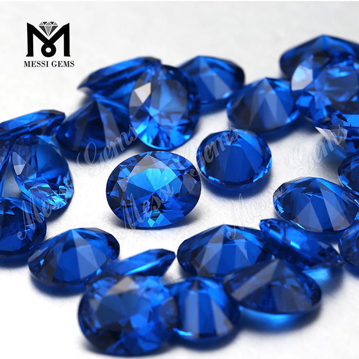 8*10楕円形Sapphire Synthetic Loose Gemstone Nano Gems