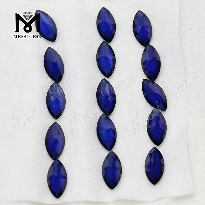 Forma de marquise de tamanho grande solto 8x16mm Blue ruby pedra preciosa
