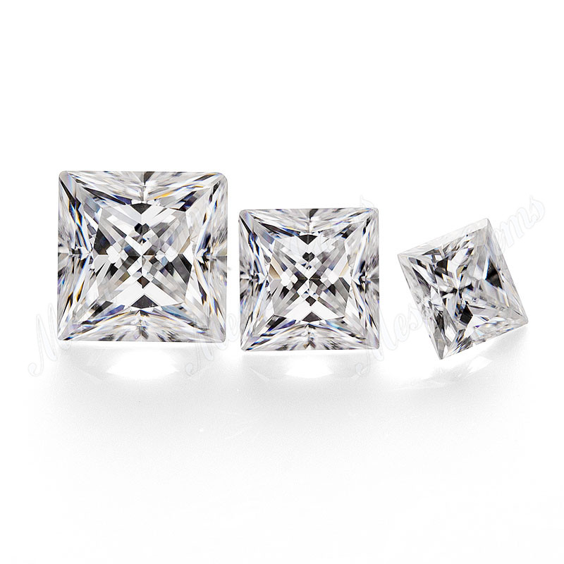 Wholesale def moissanite diamond white princess cut 5.5x5.5mm per carat price loose moissanite