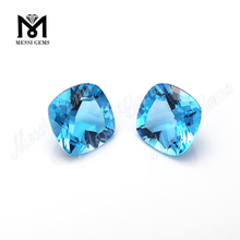 natural loose cushion blue topaz gemstone brazil per carat