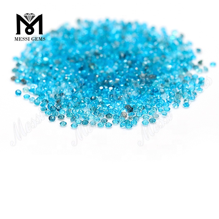 machine cut 1.5mm blue color loose natural apatite gemstones