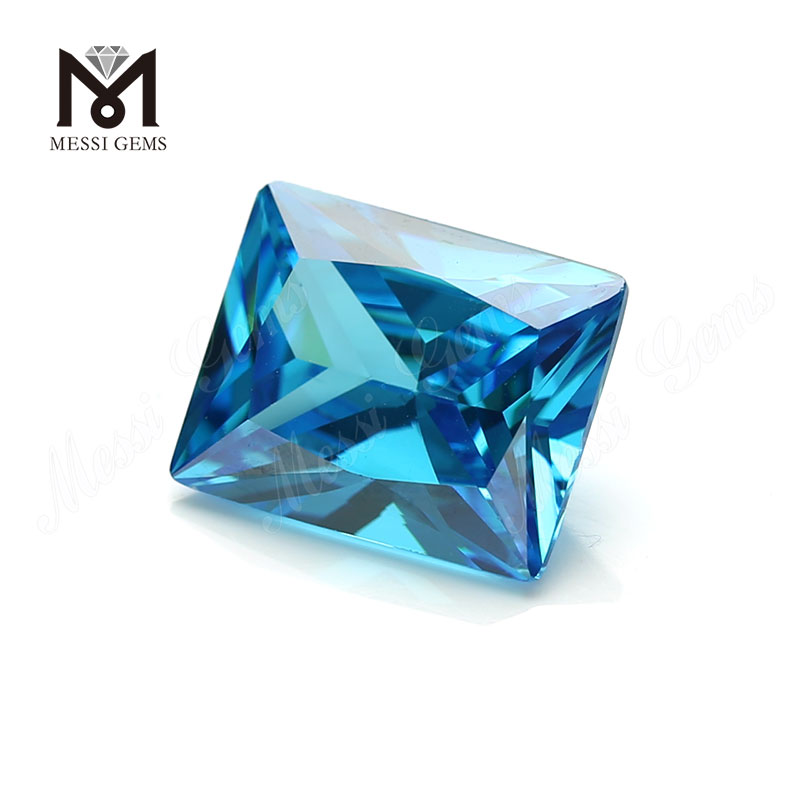Baguette Baguette Baguette de 9x11 mm Hecho de aguamarina CZ Piedras para la venta