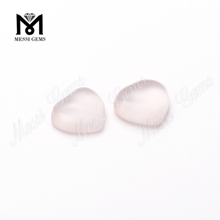 Heart Cabochon Gemstones Natural Loose Rose Quartz Stones
