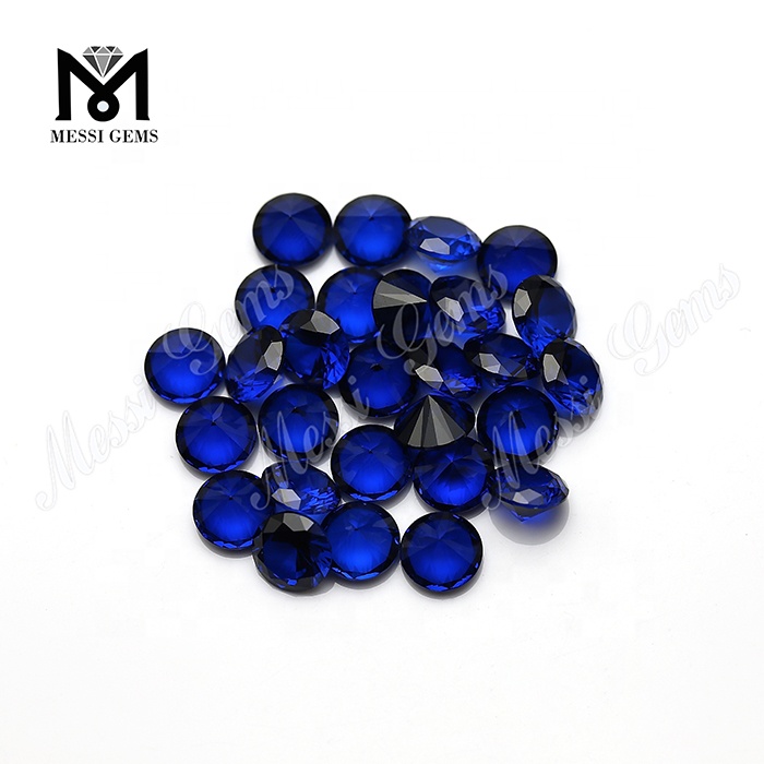 Wholesale Machine Cut Round 1.25mm 112# Synthetic Blue Spinel Gemstone