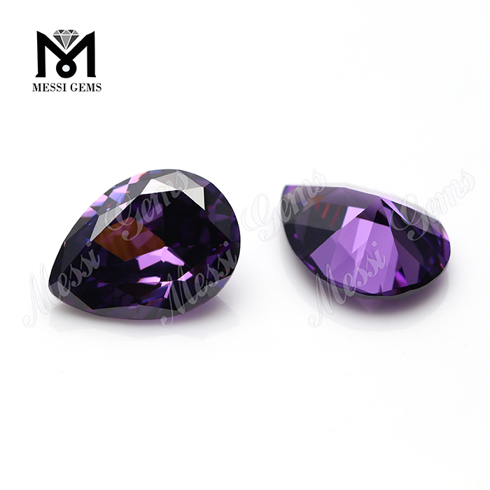 Wholesale 15MMx20MM Amethyst color loose cubic zirconia cz stone