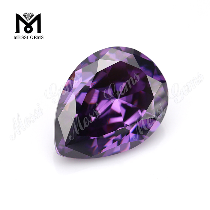 Wholesale 15MMx20MM Amethyst color loose cubic zirconia cz stone