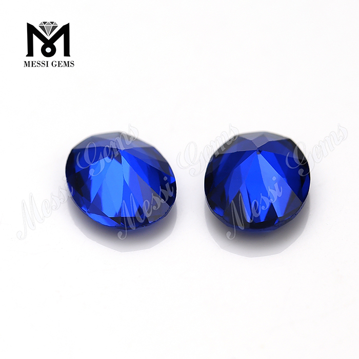 Synthetic spinel stone oval shape 10x12mm 113# blue spinel gemstone