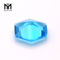 Factory cheap price hexagon shape ocean blue glass gemstone