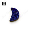 Factory half moon amethyst druzy agate stone