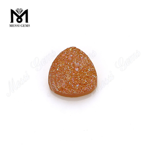 trillion cut amber color druzy stones wholesale