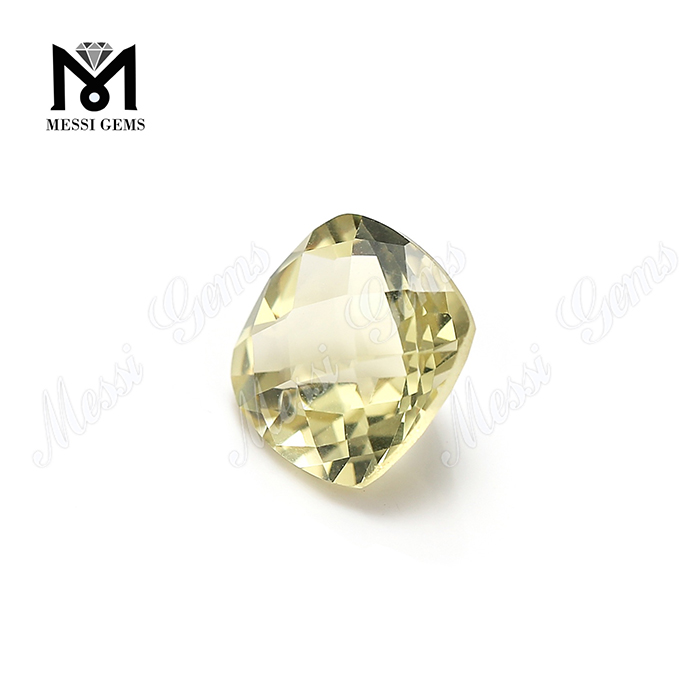 Cushion Checker Cut Loose Lemon Quartz Crystal Quartz Gemstones