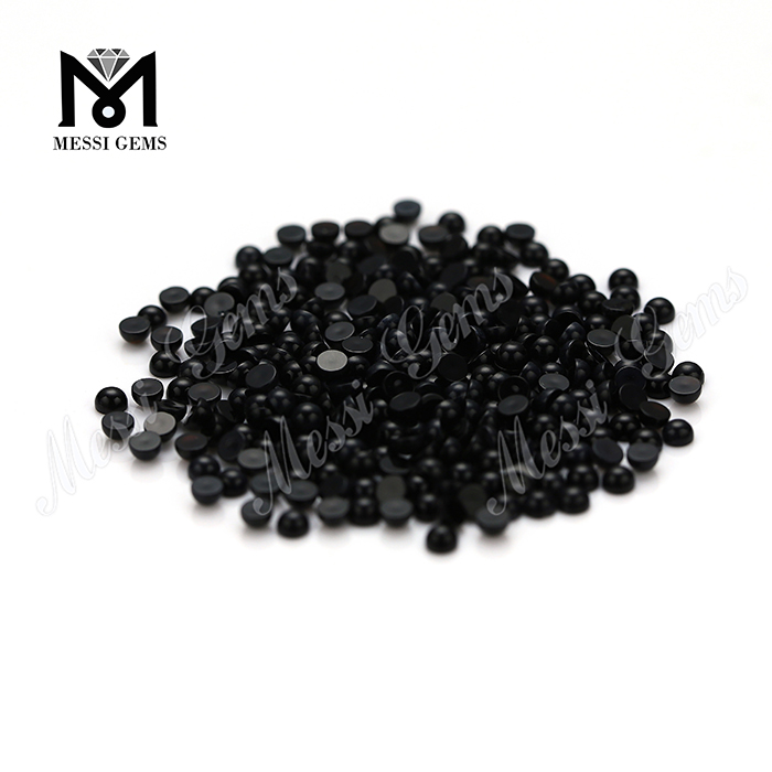 Wholesale 2.5 mm Round cabochon black agate