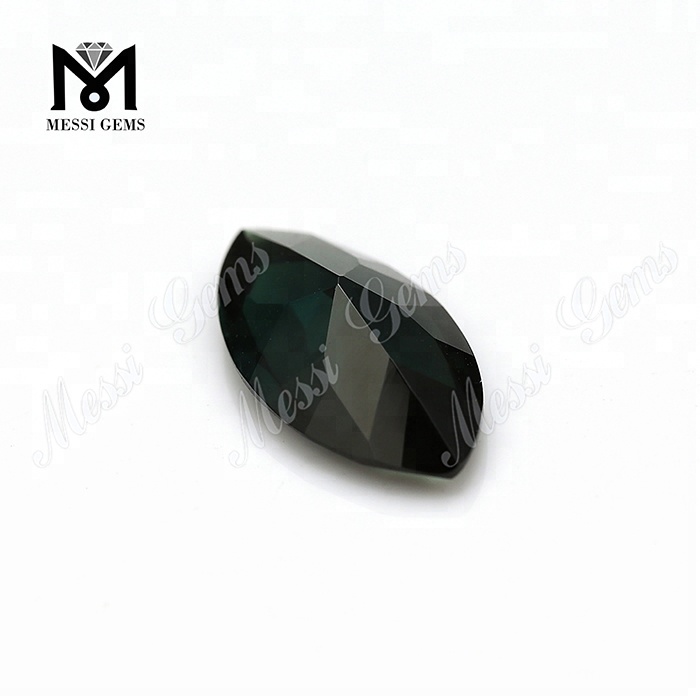 Loose gemstone #152 Marquise Cut Dark Green Synthetic Spinel Stone