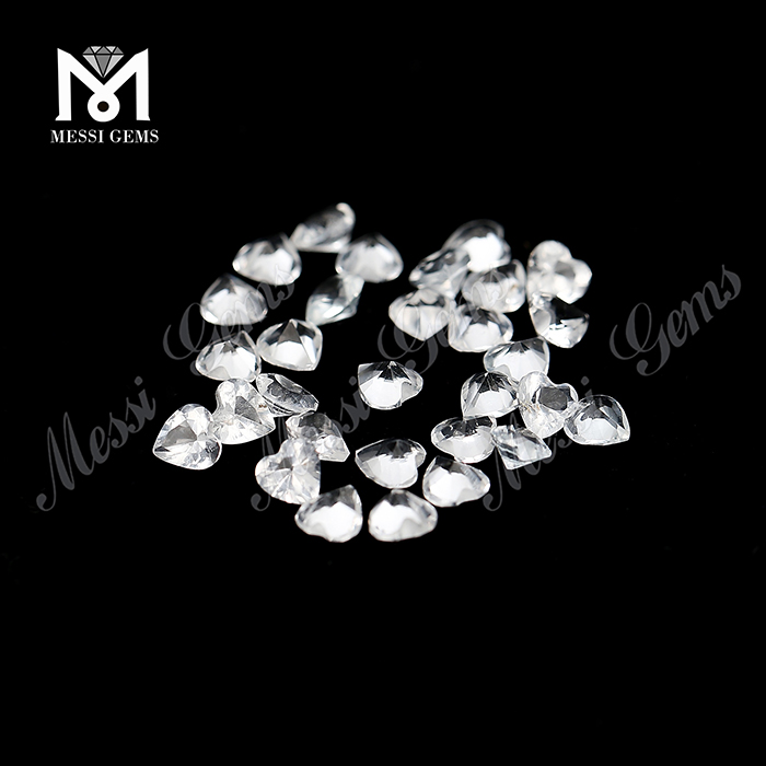 bulk stock heart cut 4x4mm loose natural white topaz stones price
