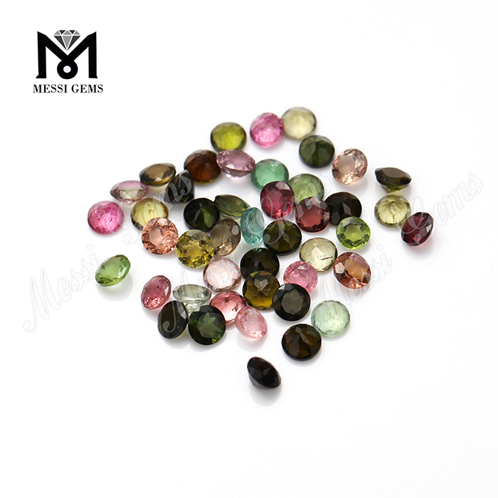 Multi Color Round Brilliant Cut Natural Tourmaline Price