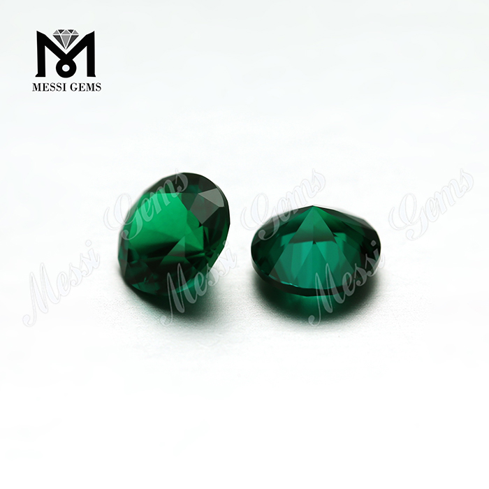 Round 6.0mm hydrothermal zambia emerald 4ct carat gems