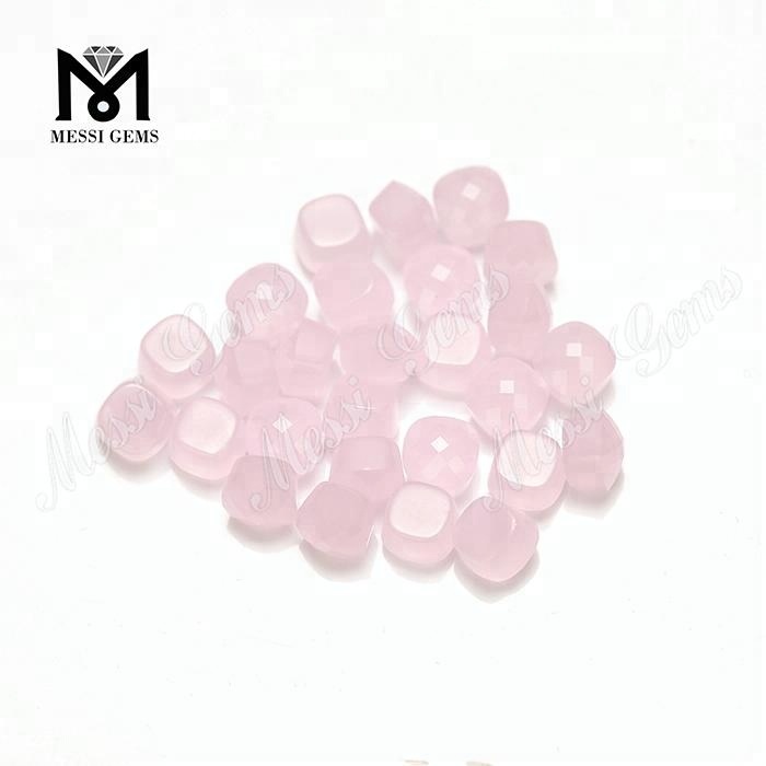 Factory price mushroom shape pink color glass stone