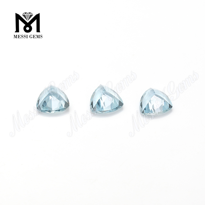 China Factory Hand cut Trillion cut Natural Aquamarine gemstone