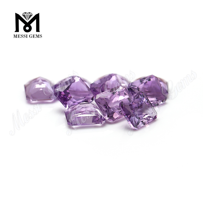 Eye Clean Quality Octagon Shape Natural Amethyst Stone Per Carat Price