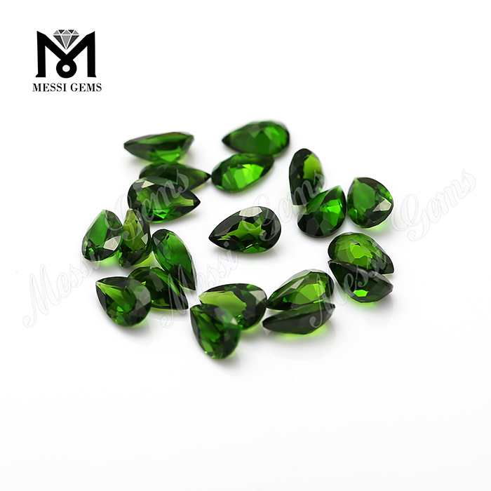 Hot Sale Pear Cut Loose High Quality Loose Gemstone Natural Chrome Diopside