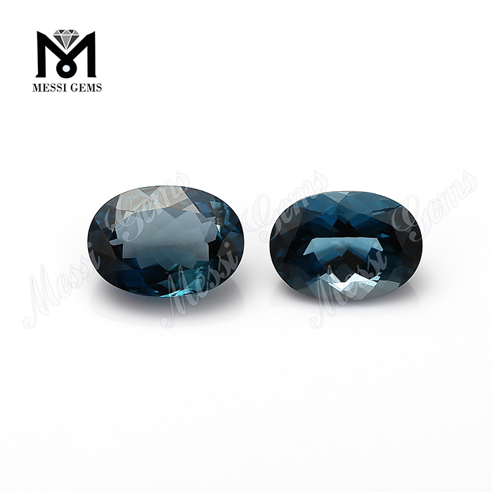 Natural oval cut topaz rough stones price per carat london blue topaz