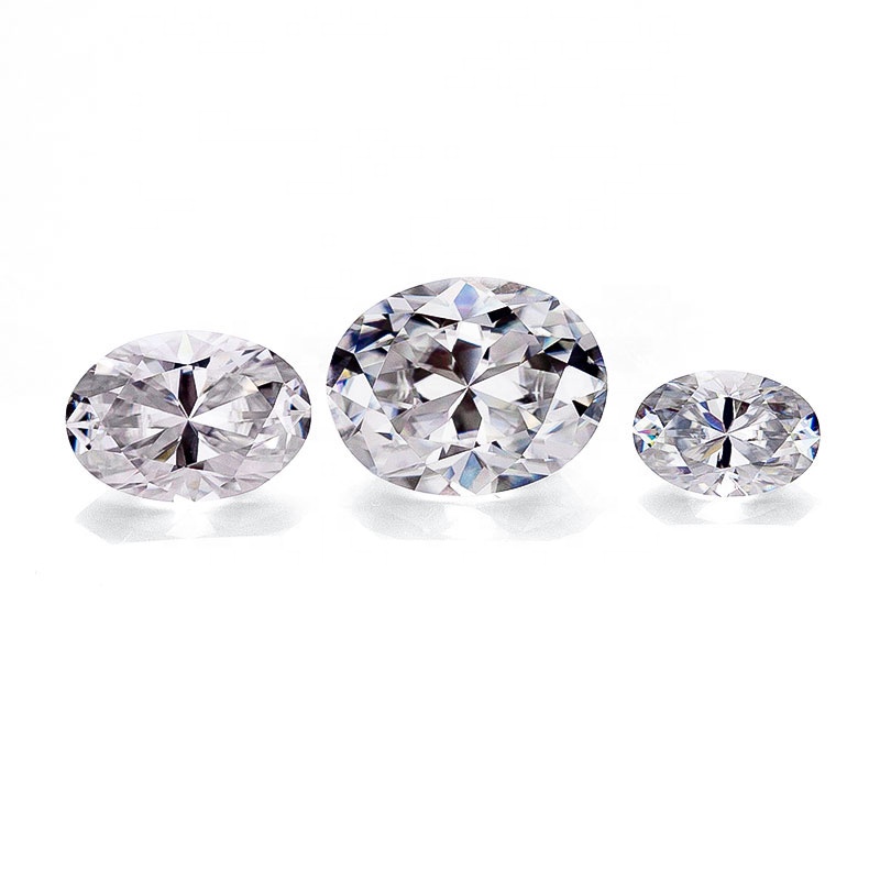 8*10mm 2.5ct 흰색 타원형 컷 컬러 플레이 또는 보석을위한 불의 모이 사나이트