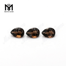 Wholesale natural smoky quartz pear cut 6*8mm Loose natural stone