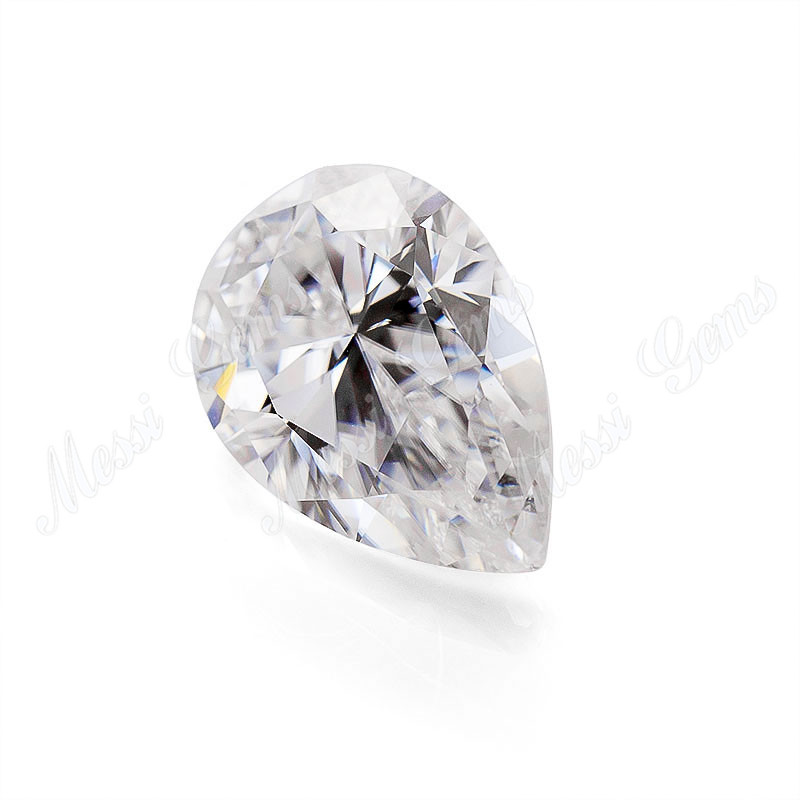 Wholesale Large size Loose gemstones color play or fire Pear Wuzhou Moissanite