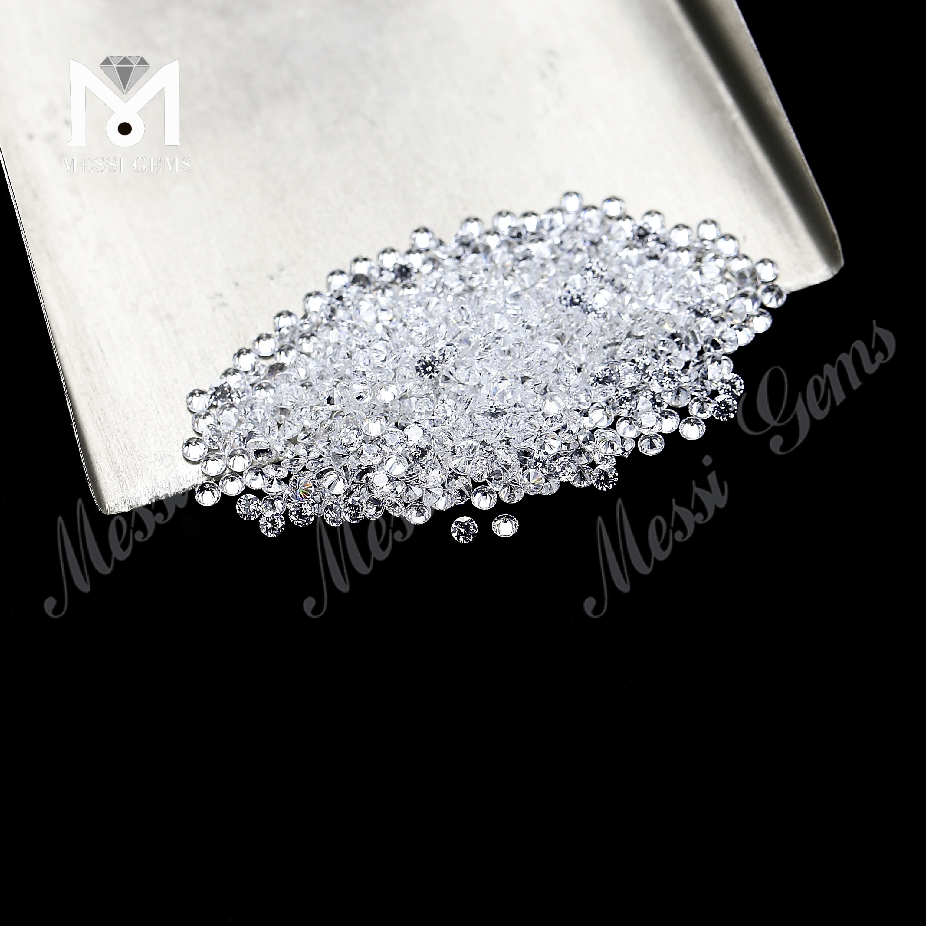 wholesale 1.0 mm round brilliant cut white cubic zirconia stone